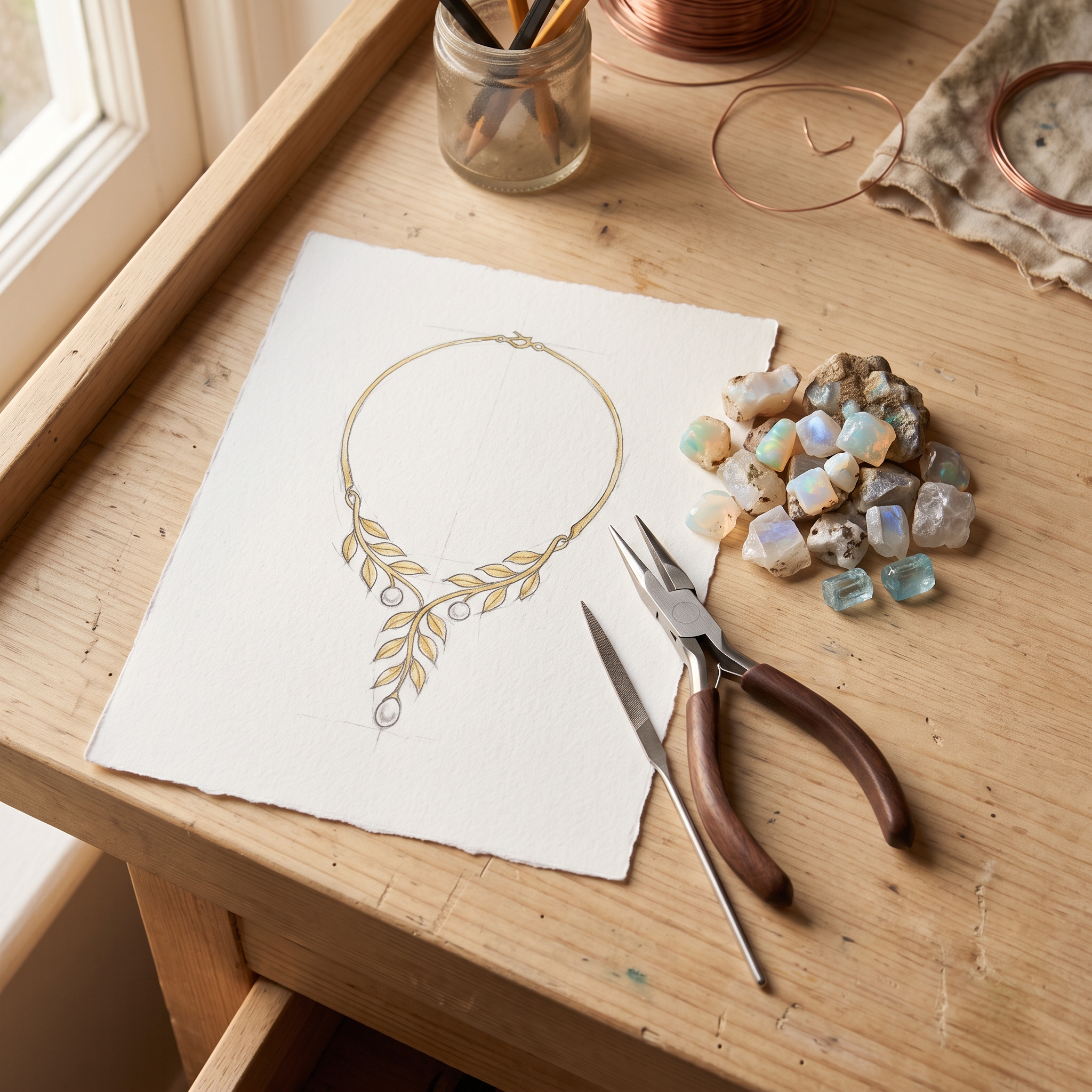 Gros plan sur une pierre précieuse en cours de sertissage sur bague en or